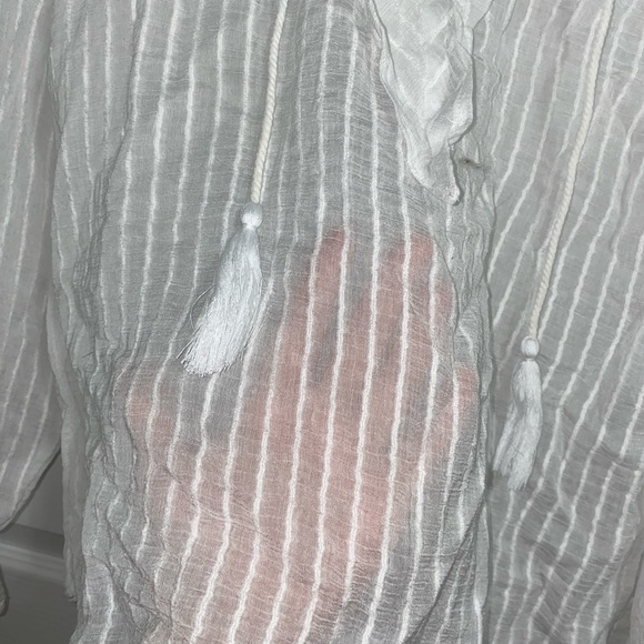 sheer white top - Picture 2 of 4